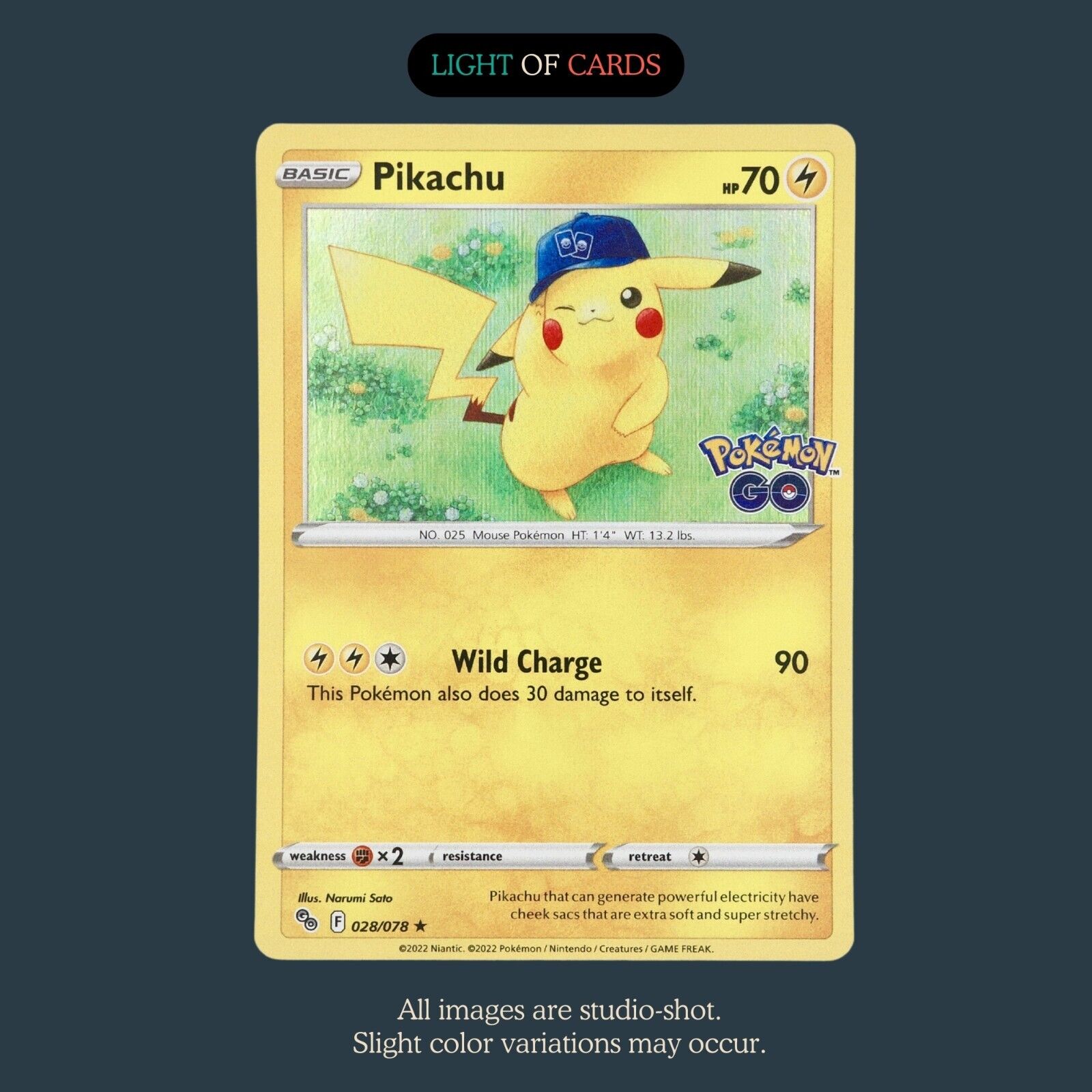 Pokémon TCG - Pikachu - 028/078 - Holo - Rare - Pokemon Go