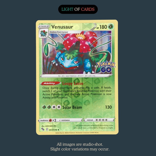 Pokémon TCG - Venusaur- 003/078 - Holo - Rare - Pokemon Go