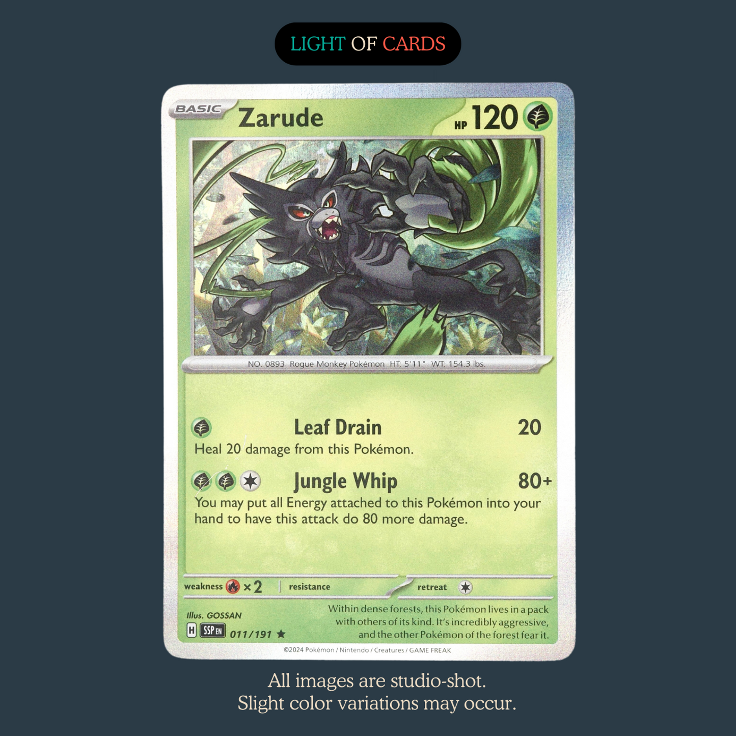 Pokémon TCG - Zarude - 011/191 - Holo - Rare - Surging Sparks