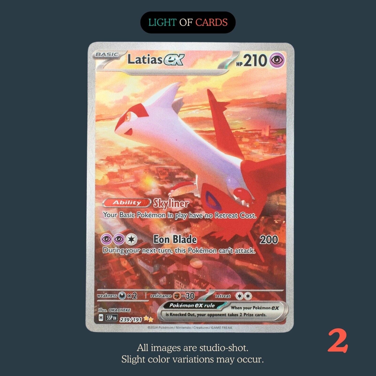 Pokémon TCG - Latias ex- 239/191 - Illustration Rare - Surging Sparks - Full Art