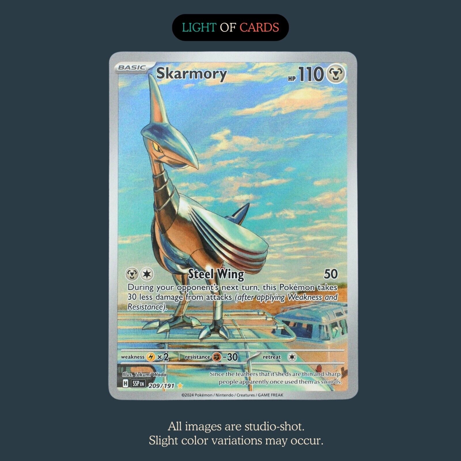 Pokémon TCG - Skarmory - 209/191 - Illustration Rare - Surging Sparks - Full Art