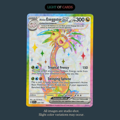 Pokémon TCG - Alolan Exeggutor ex- 225/191- Ultra Rare- Surging Sparks- Full Art