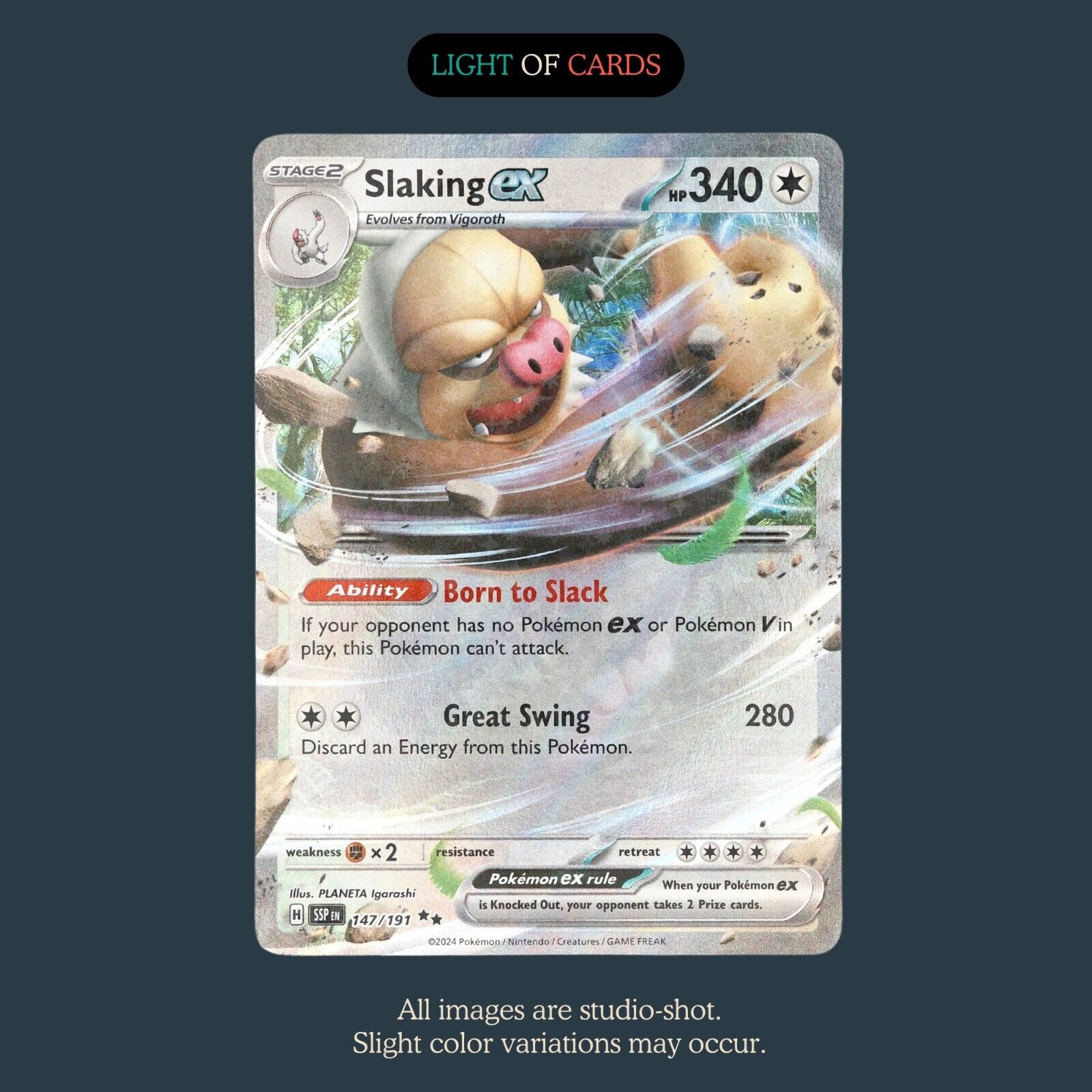 Pokémon TCG - Slaking ex - 147/191 - Double Rare - Surging Sparks