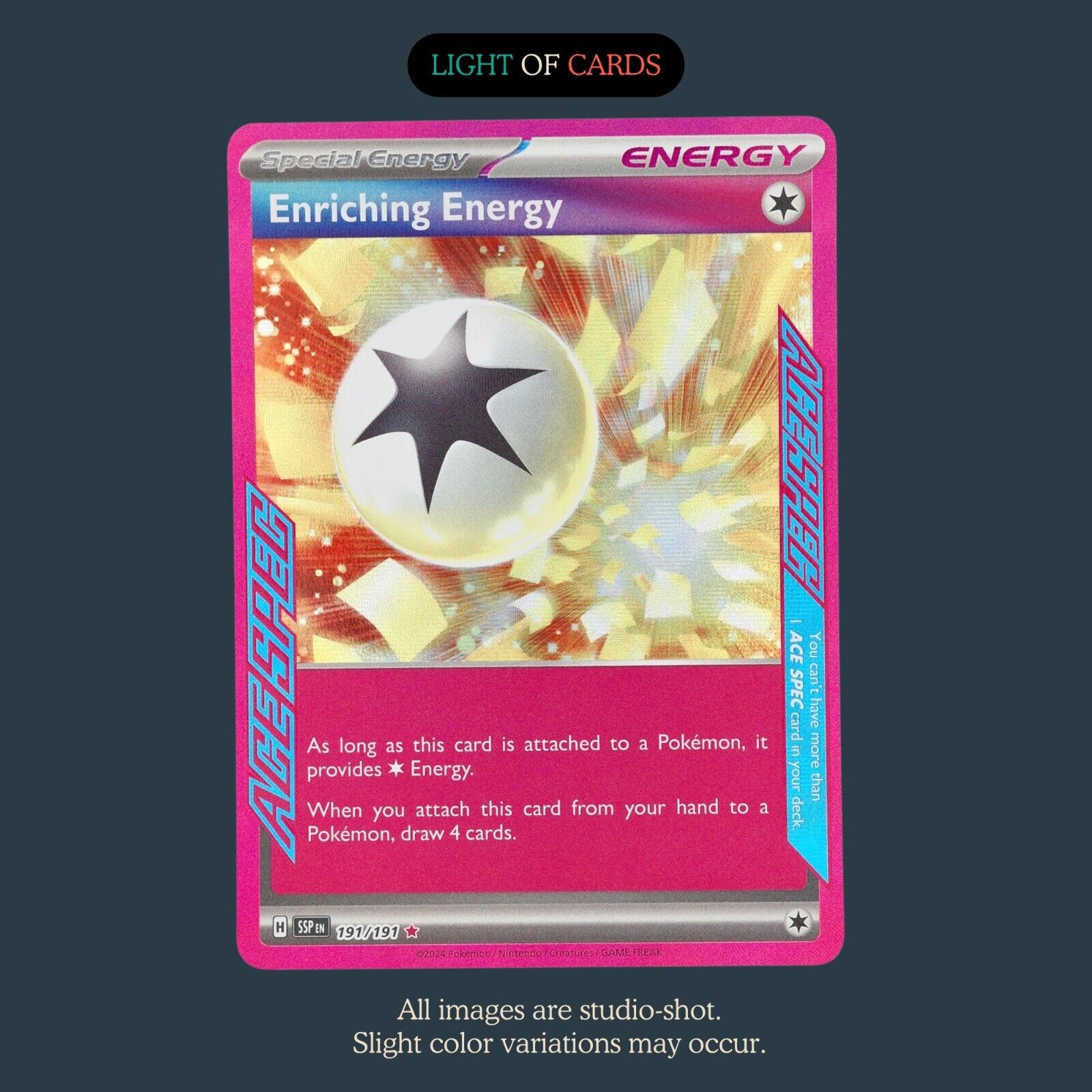 Pokémon TCG - Enriching Energy - 191/191 - ACE SPEC Rare - Surging Sparks