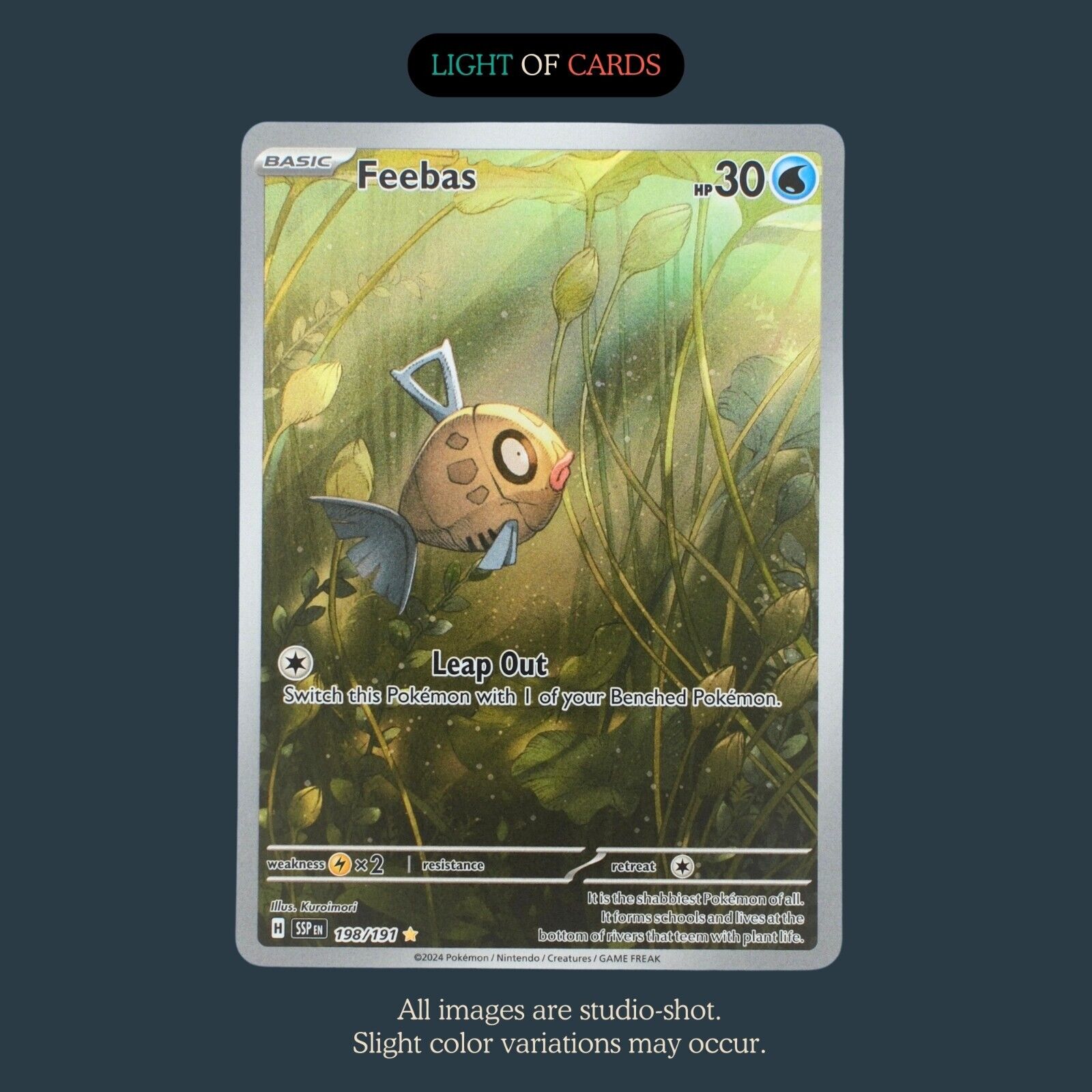 Pokémon TCG - Feebas - 198/191 - Illustration Rare - Surging Sparks - Full Art