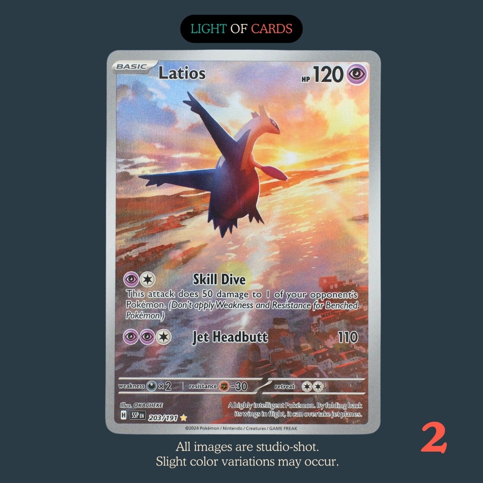 Pokémon TCG - Latias - 203/191 - Illustration Rare - Surging Sparks - Full Art