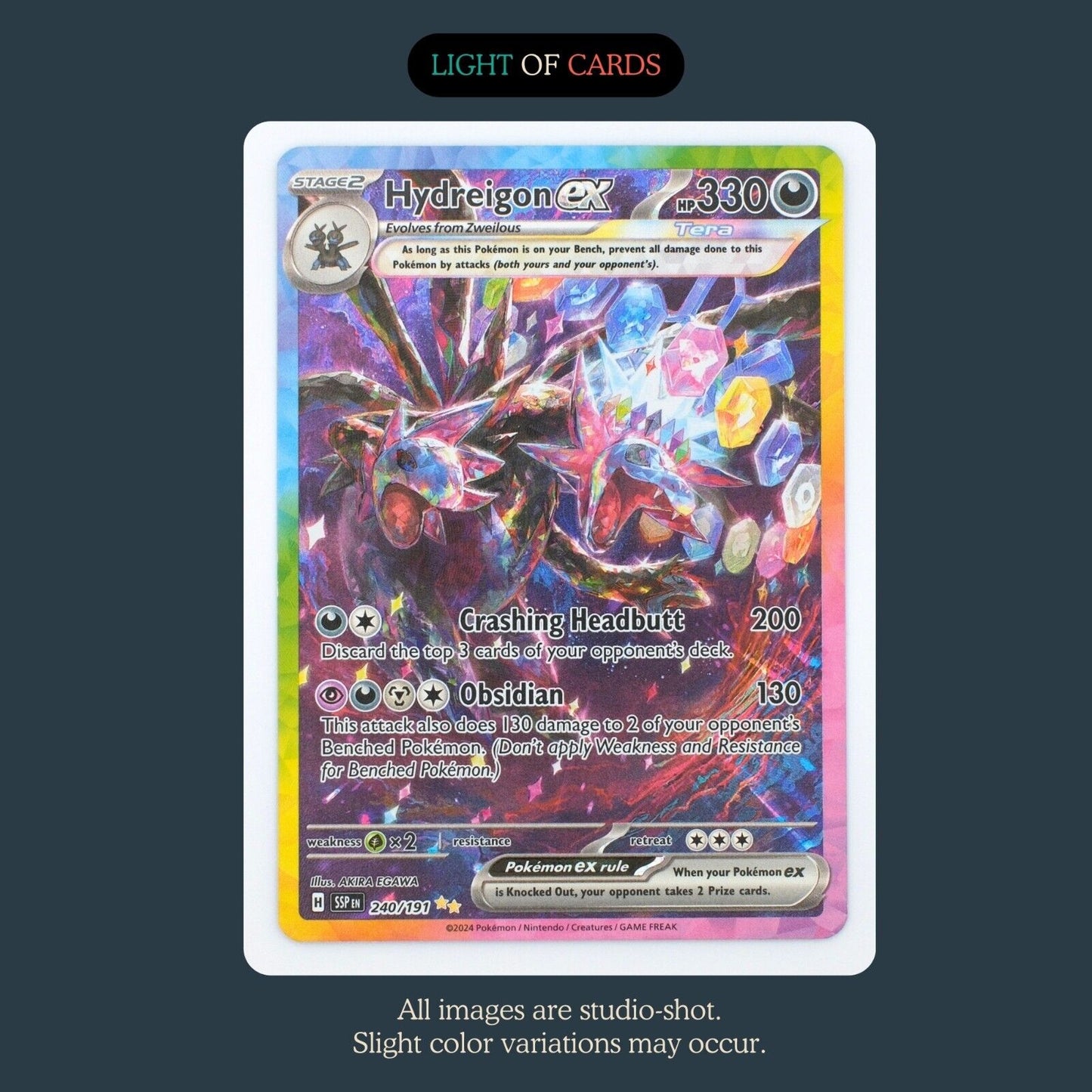 Pokémon TCG - Hydreigon ex- 240/191 - Special Illustration Rare - Surging Sparks