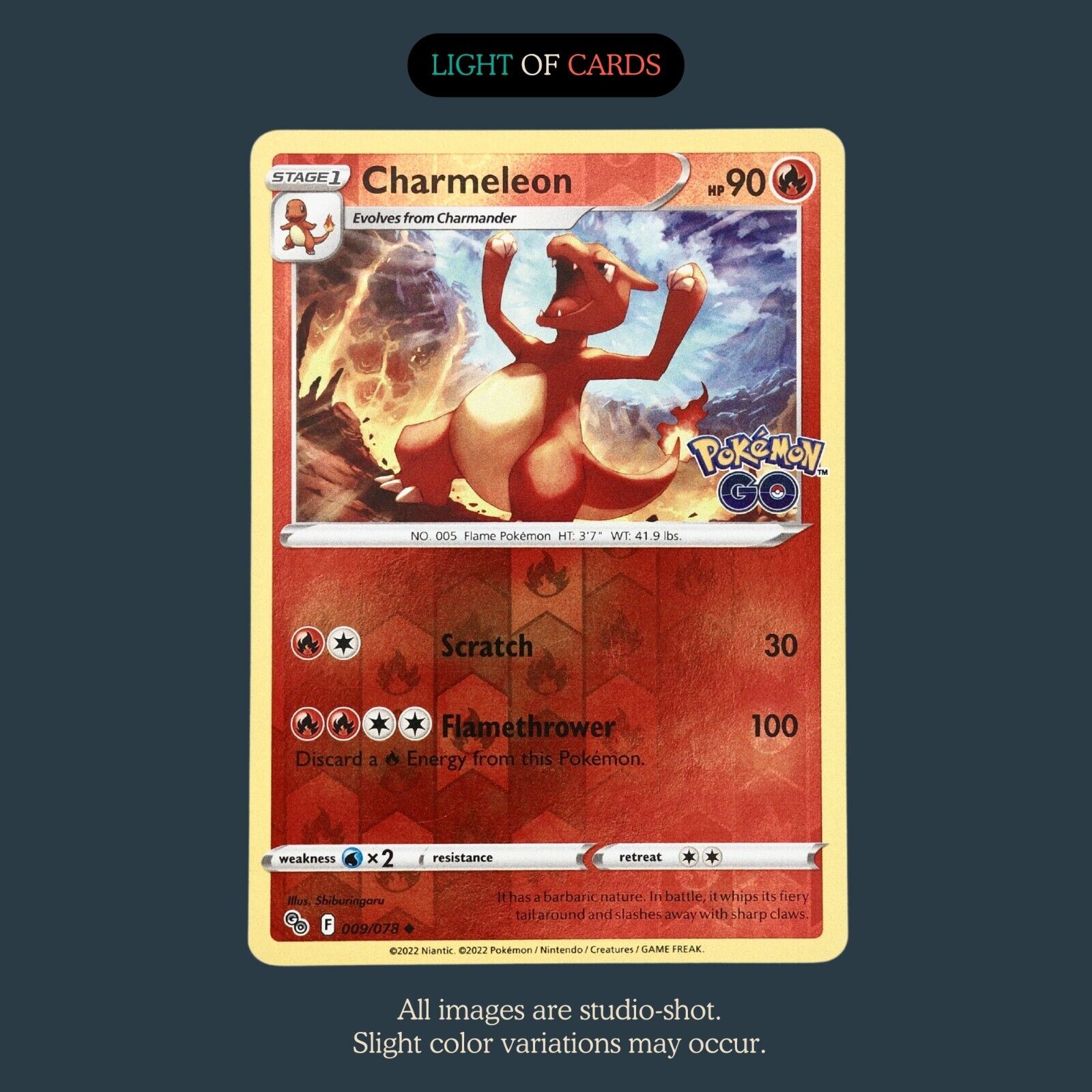 Pokémon TCG - Charmeleon - 009/078 - Holo - Uncommon - Pokemon Go