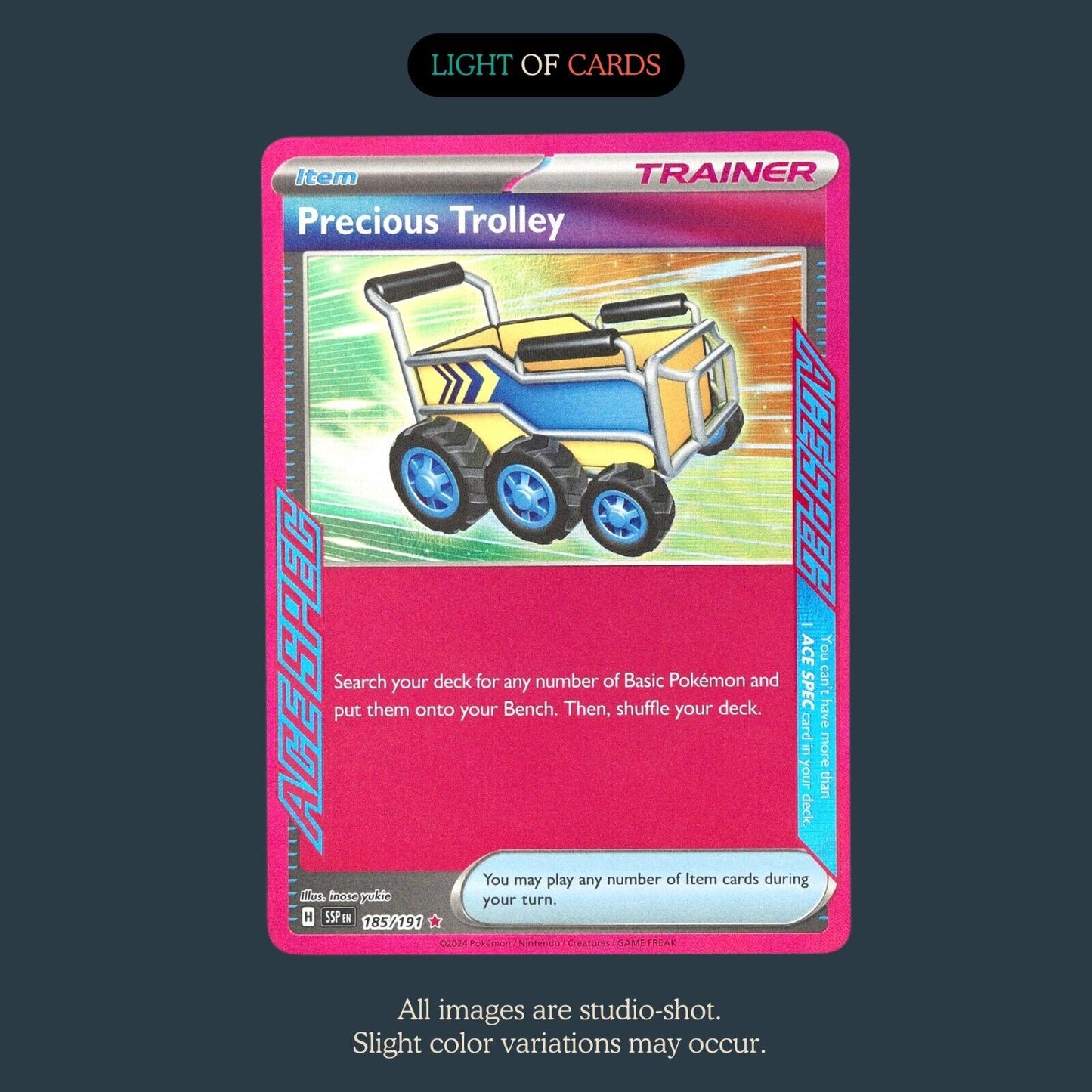 Pokémon TCG - Precious Trolley - 185/191 - ACE SPEC Rare - Surging Sparks