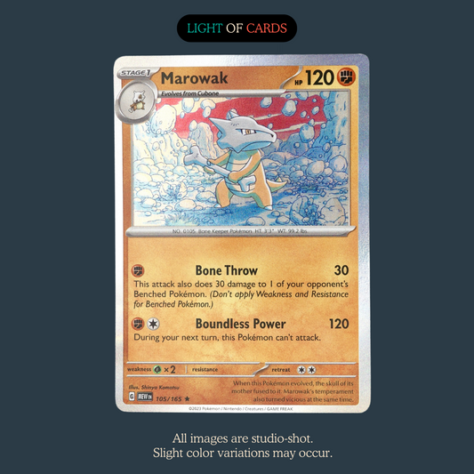 Pokémon TCG - Marowak - 105/165 - Rare - Holo -  SV151