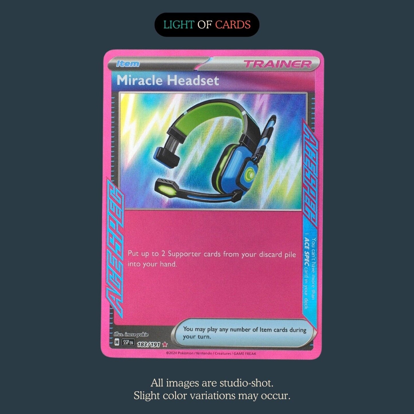 Pokémon TCG - Miracle Headset - 183/191 - ACE Rare - Surging Sparks