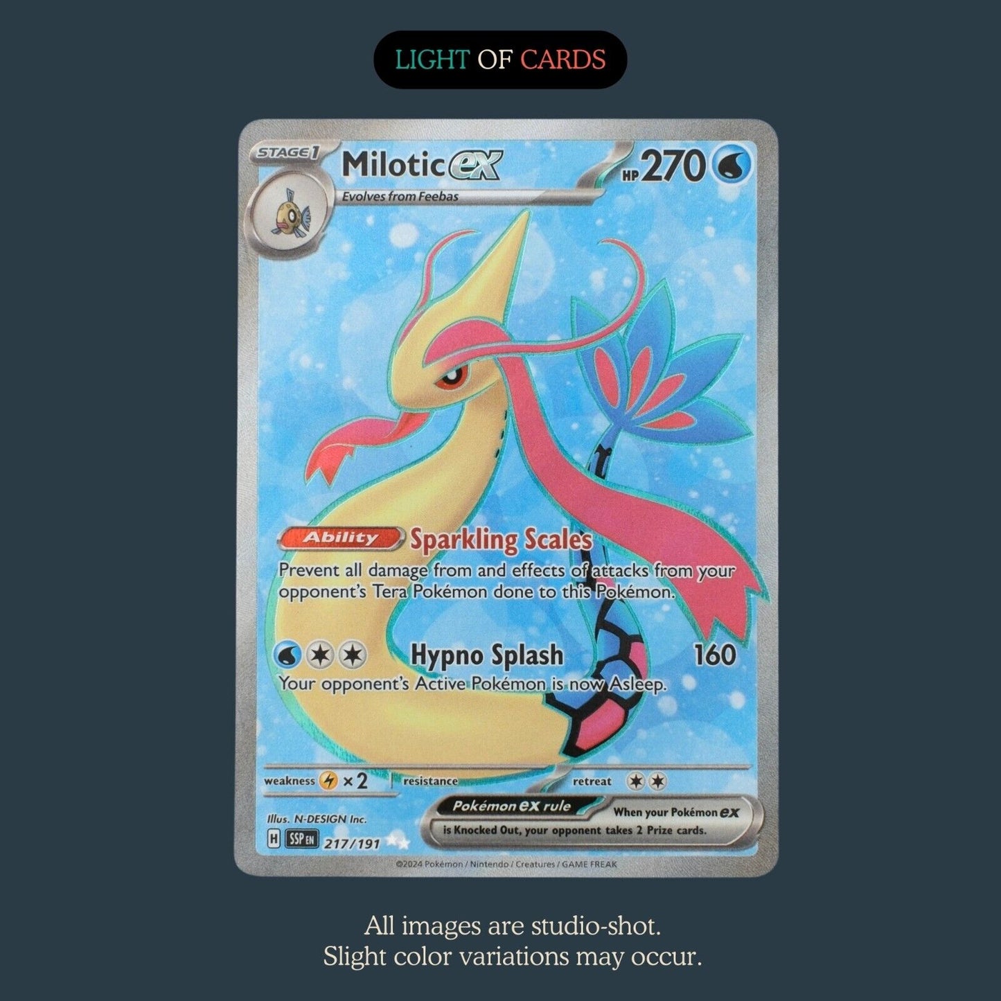 Pokémon TCG - Milotic ex - 217/191 - Ultra Rare - Surging Sparks - Full Art