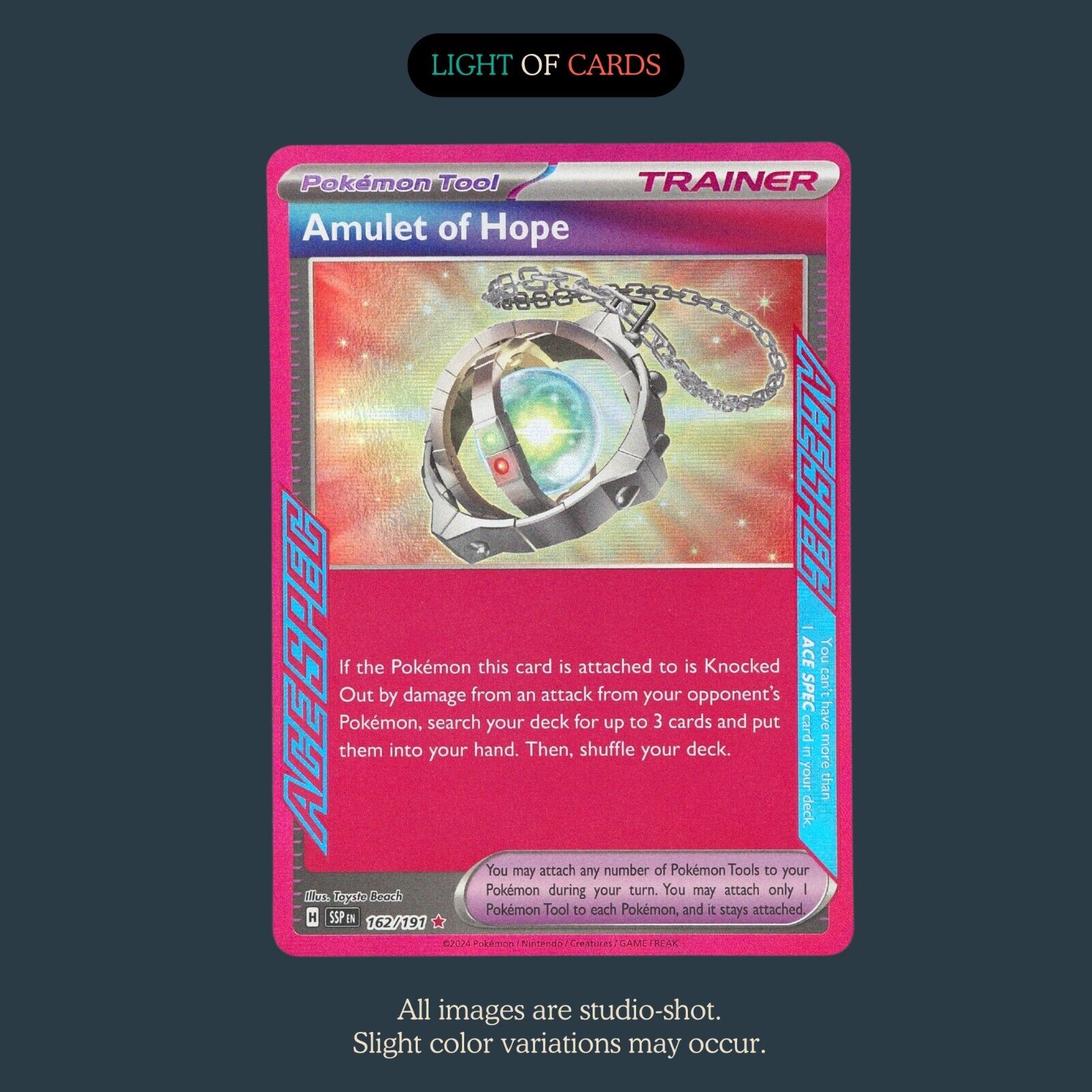 Pokémon TCG - Amulet of Hope - 162/191 - ACE SPEC Rare - Surging Sparks - NM/M