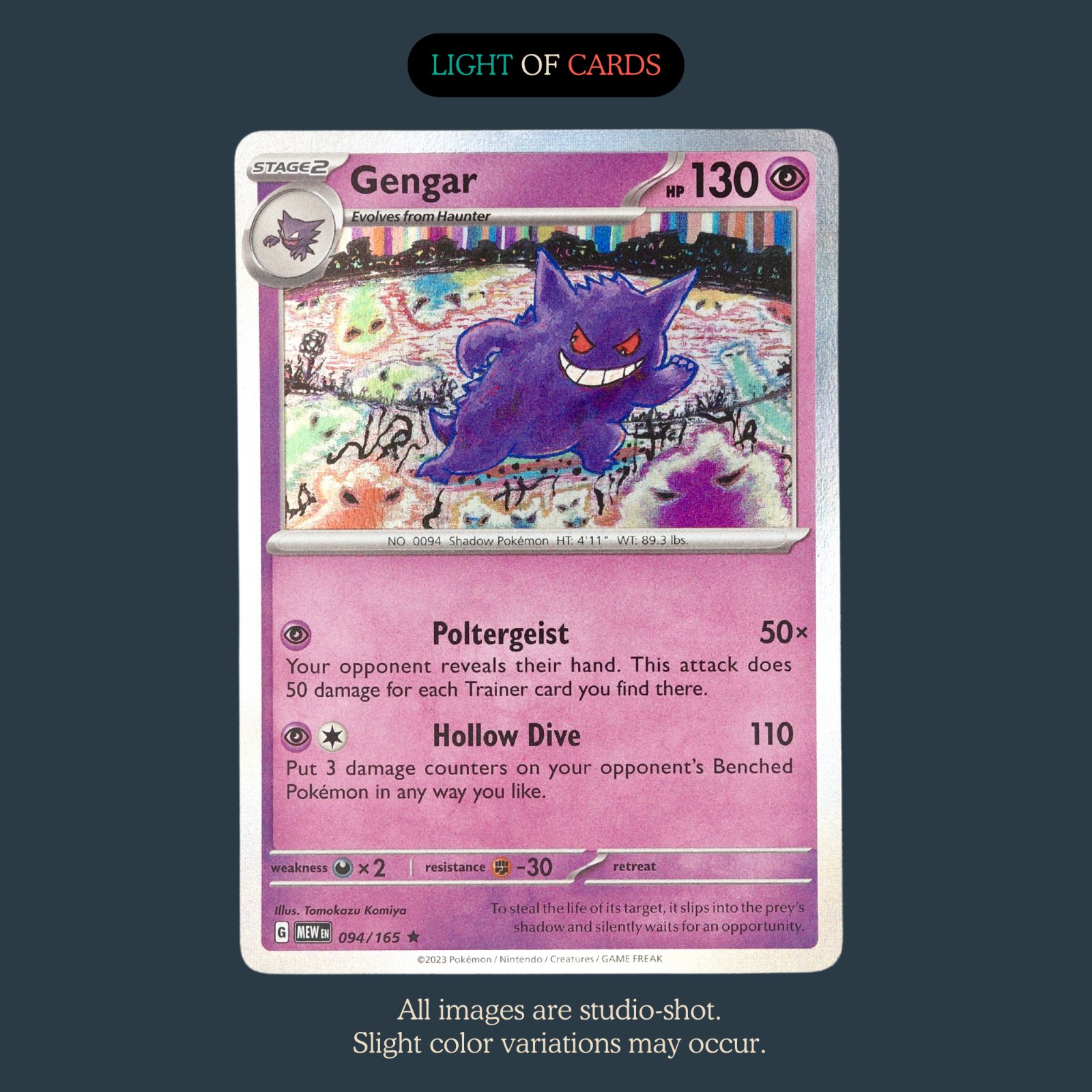 Pokémon TCG - Gengar - 094/165 - Rare - Holo -  SV151