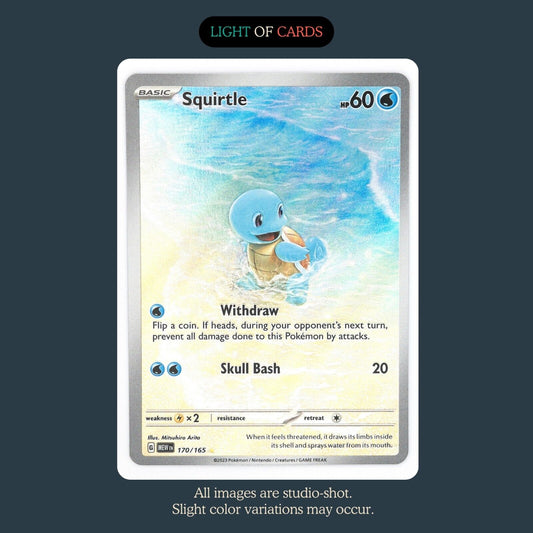 Pokémon TCG - Squirtle - 170/165 - Illustration Rare  - Holo -  SV151 - Full Art