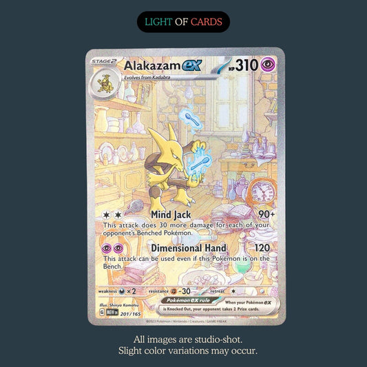 Pokémon TCG - Alakazam ex - 201/165 - Special Illustration Rare - Full Art - 151