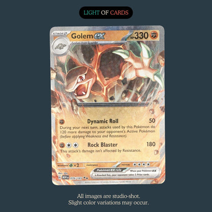 Pokémon TCG - Golem ex - 076/165 - Double Rare - Holo -  SV151