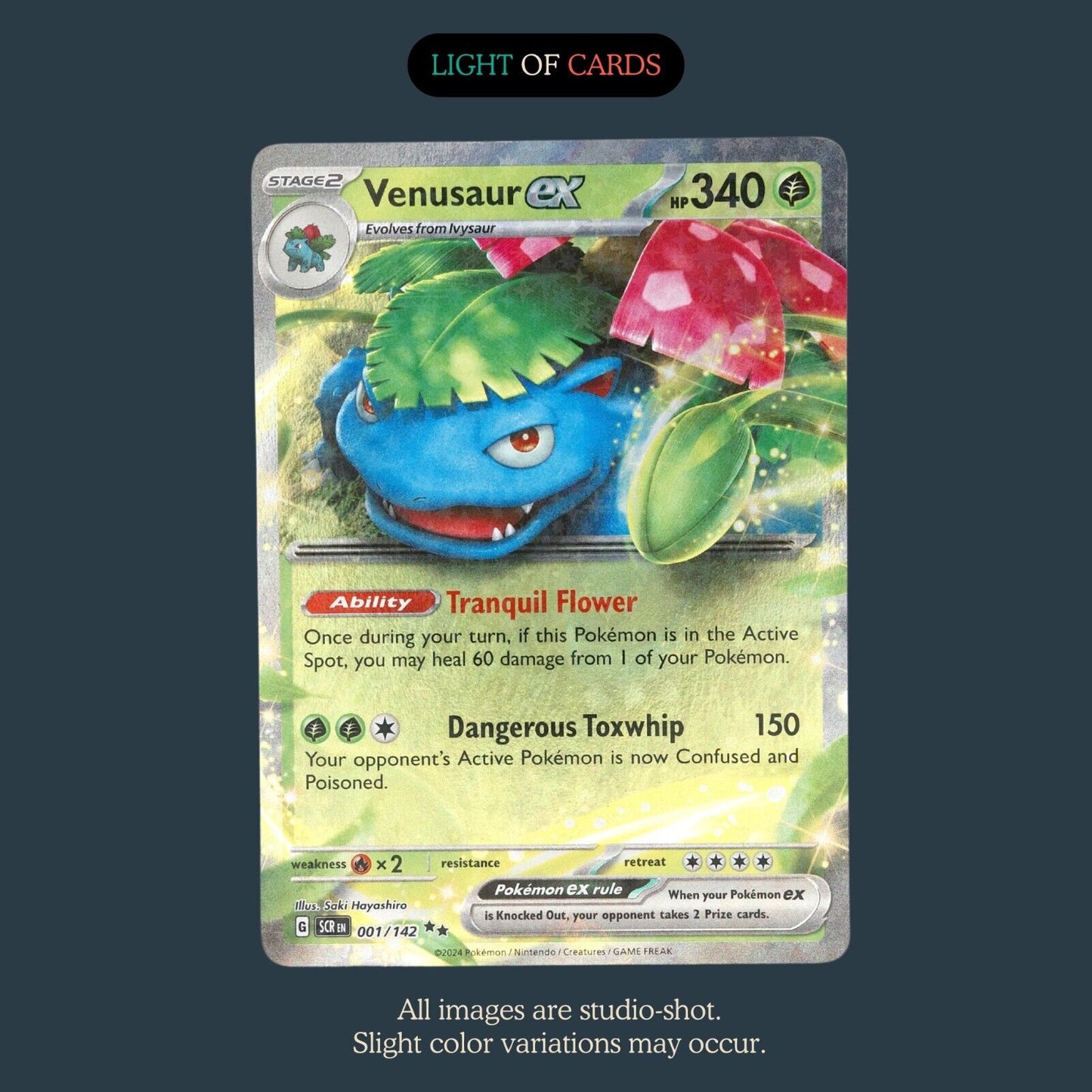 Pokémon TCG - Venusaur ex - 001/142 - Double Rare - Steller Crown - NM/M